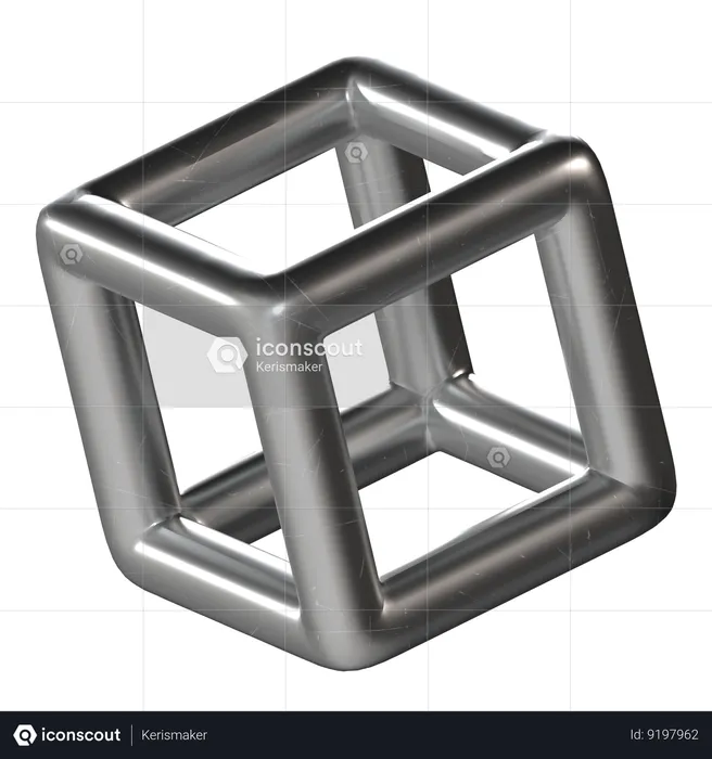 Cube Metal  3D Icon
