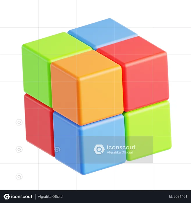 Cube Toy  3D Icon