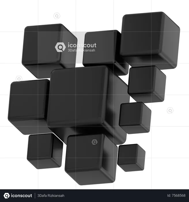 Cubes Shape  3D Icon