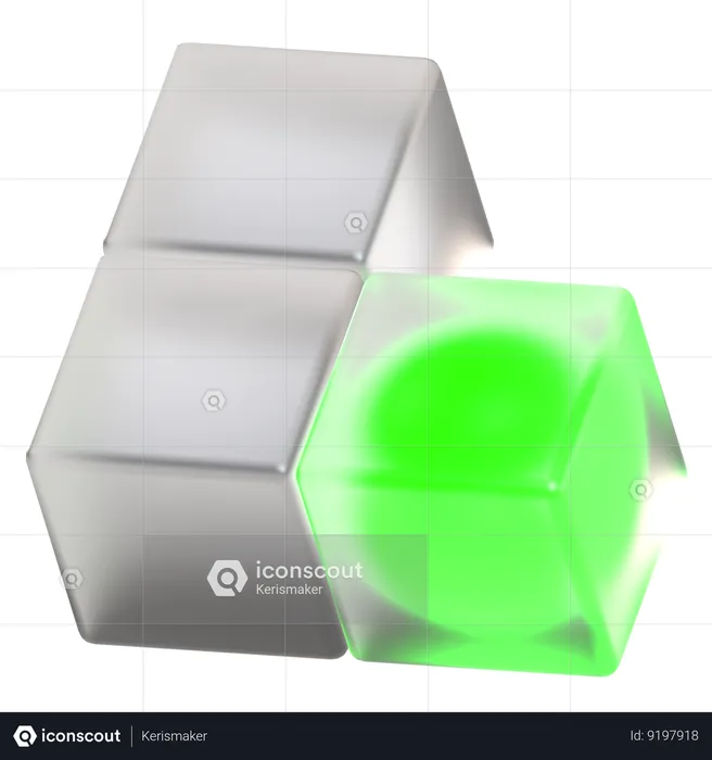 Cubo abstracto mórfico  3D Icon