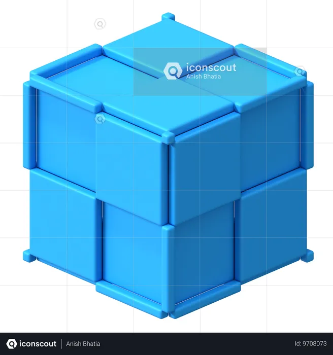 Cubo abstrato  3D Icon