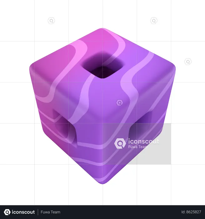 Cubo perforado  3D Icon