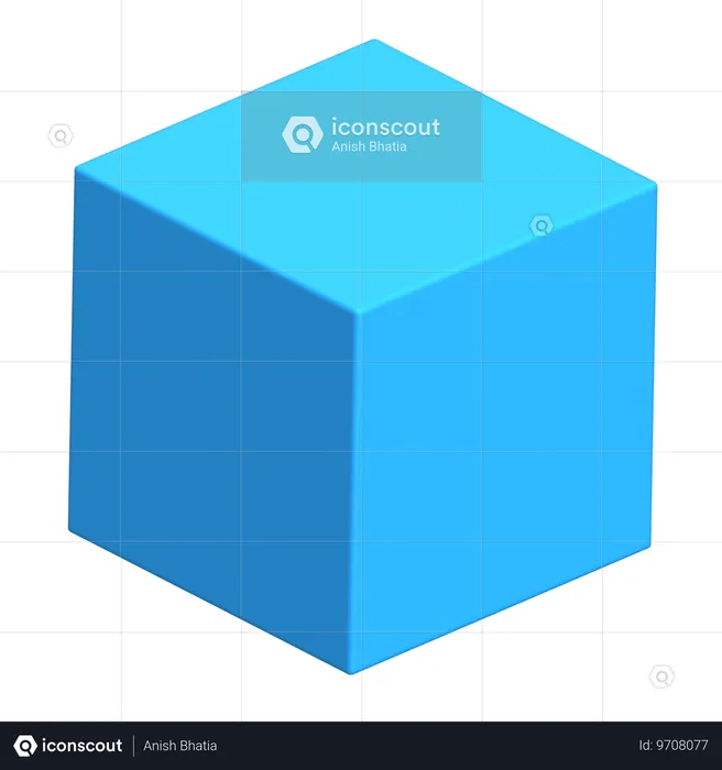 Cubo azul  3D Icon