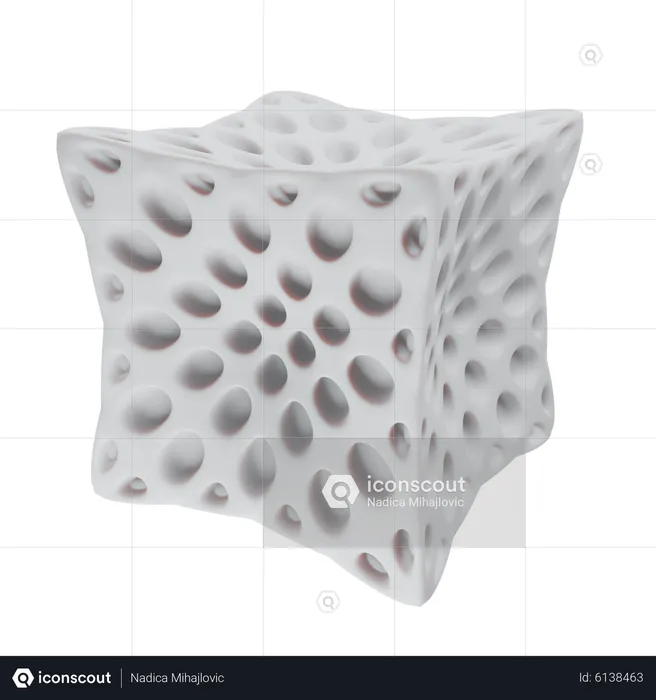 Cubo blanco  3D Icon