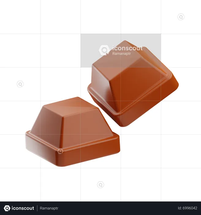 Cubo de chocolate  3D Icon