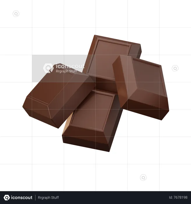 Cubo de chocolate  3D Icon