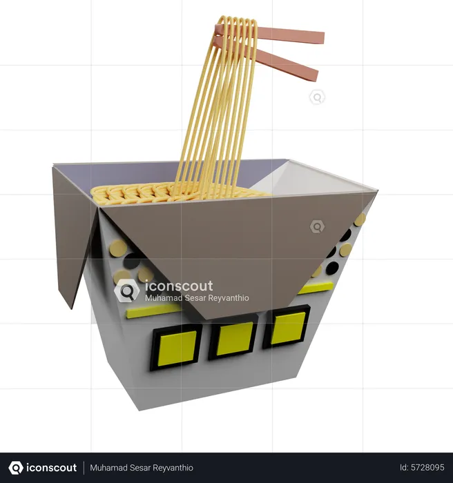 Cubo de fideos  3D Icon