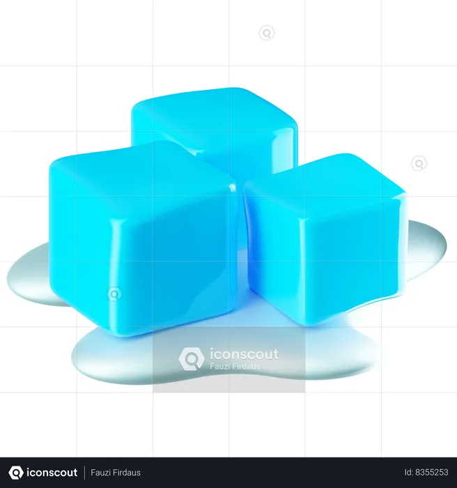 Cubo de gelo  3D Icon