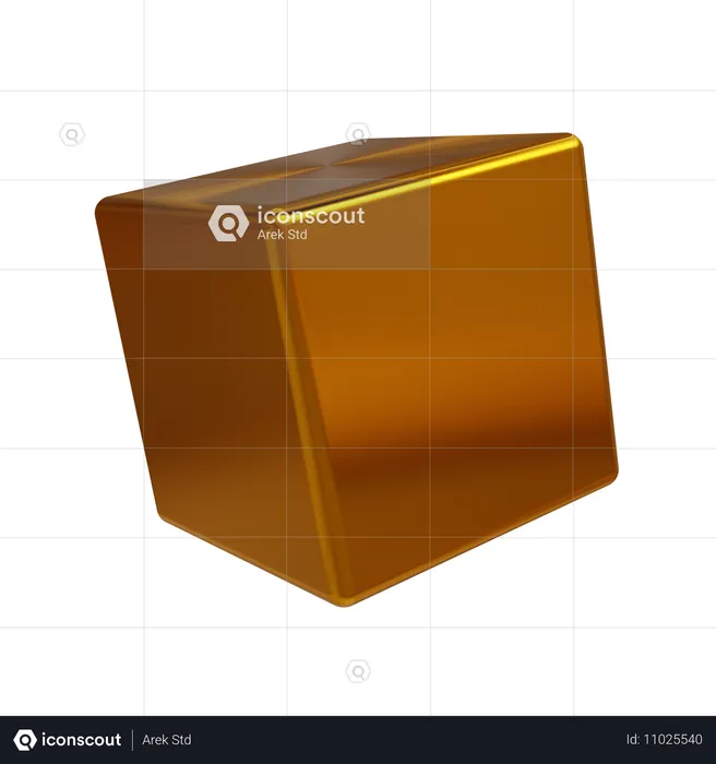 Cubo de ouro  3D Icon