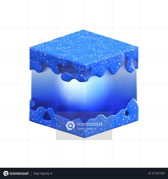 Cubo de vidro  3D Icon