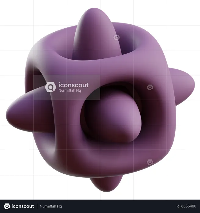 Forma abstracta de cubo  3D Icon