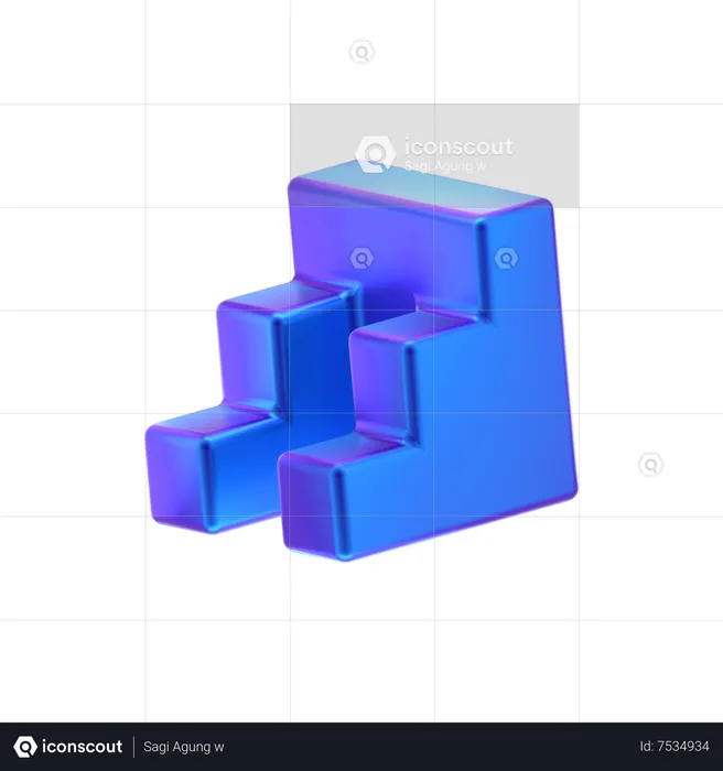 Forma abstracta de cubo  3D Icon