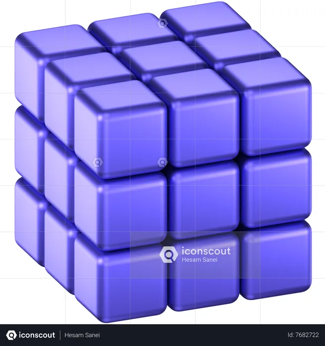 Forma abstracta de cubo  3D Icon