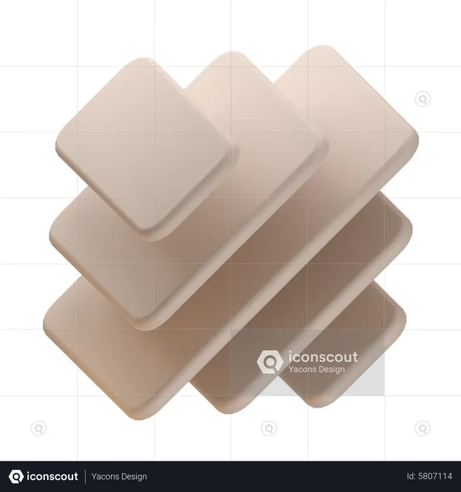 Forma abstracta de cubo en rodajas  3D Icon