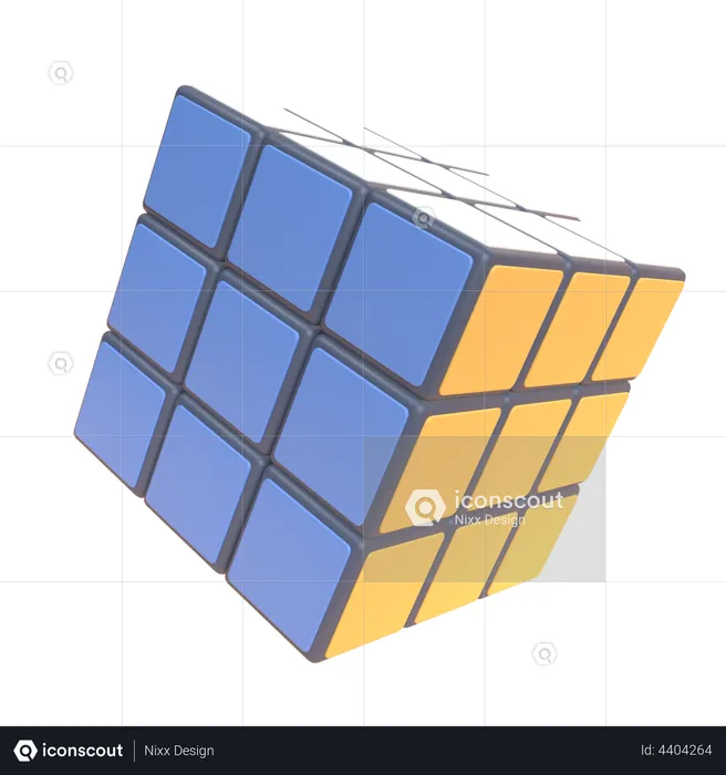 Cubo rubi  3D Illustration