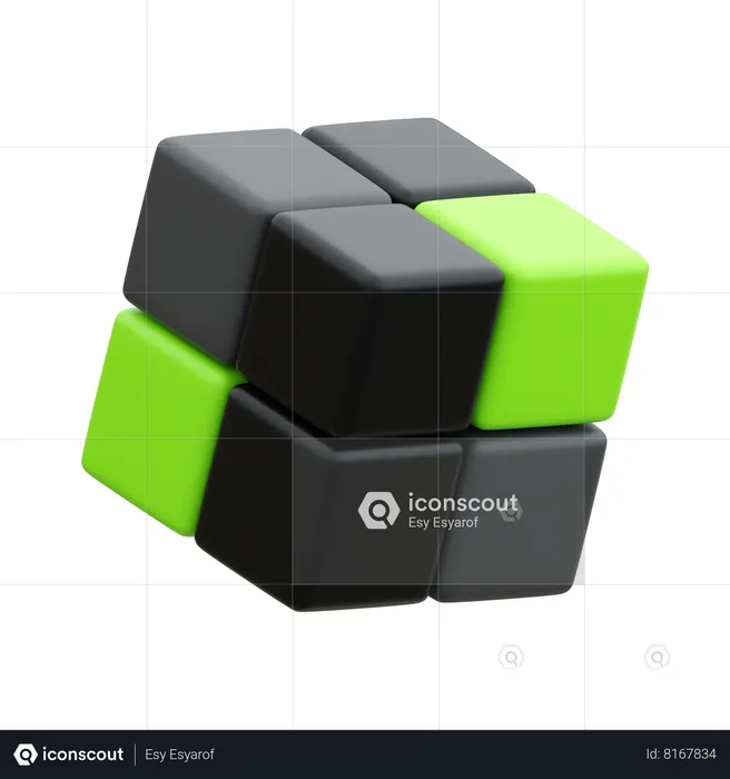 Cubo de Rubik  3D Icon