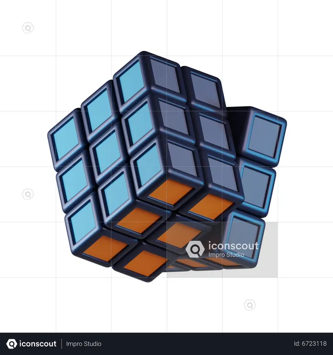 Cubo Rubik  3D Icon