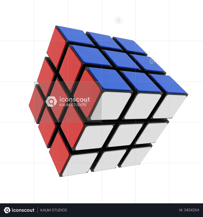 Cubo de rubik  3D Illustration