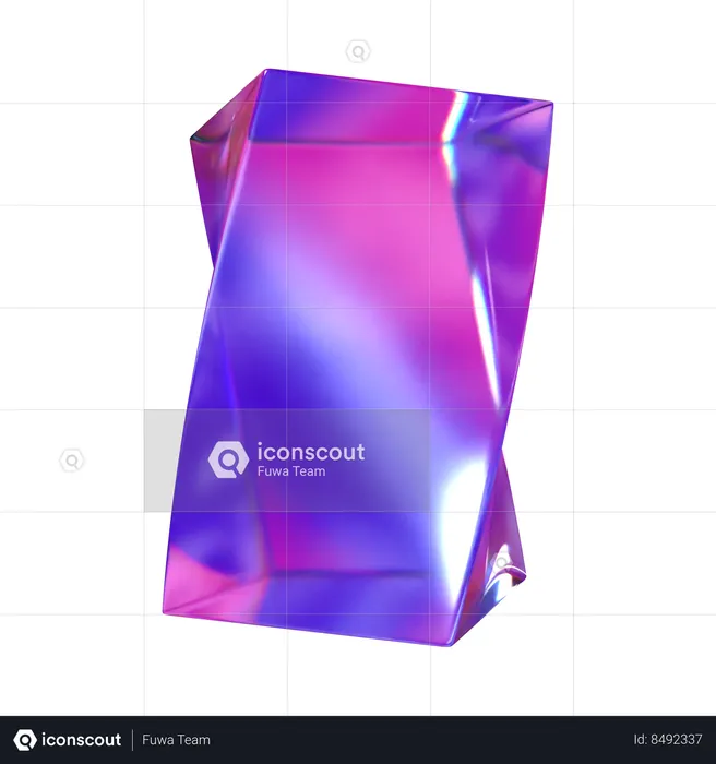 Cuboïde tordu  3D Icon