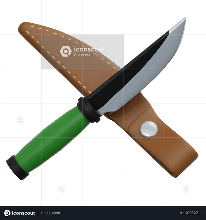 Cuchillo de camping  3D Icon