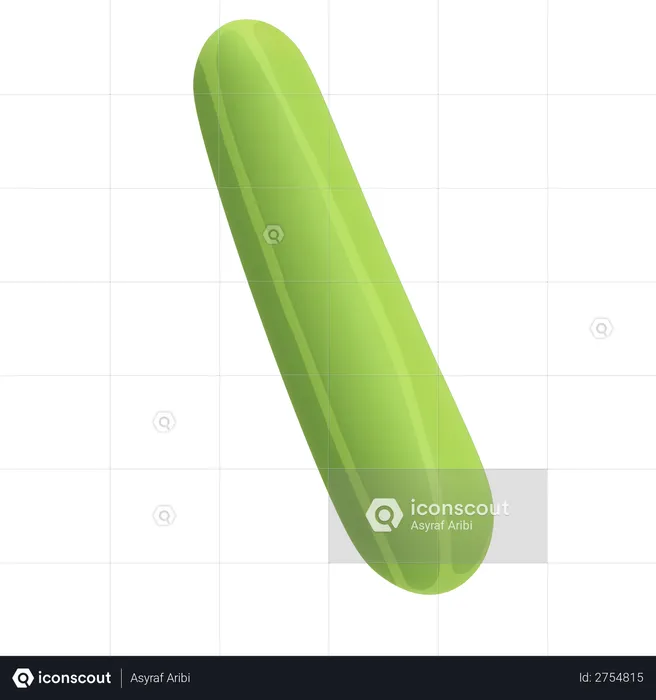 Cucumber  3D Illustration