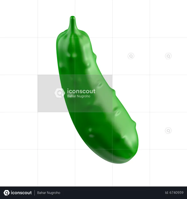 Cucumber  3D Icon