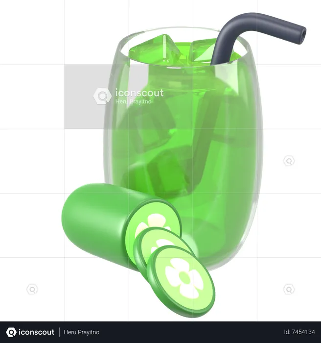 Cucumber Juice  3D Icon