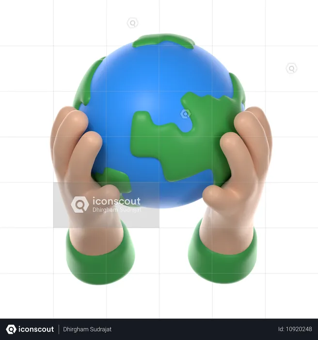 Cuidado da terra  3D Icon