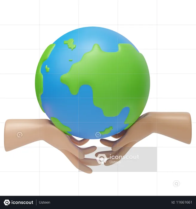 Cuidado da terra  3D Icon