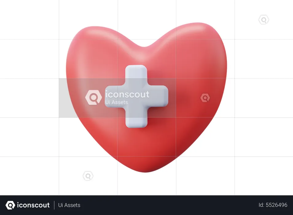 Cuidado del corazón  3D Icon