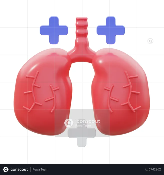 Cuidado respiratorio  3D Icon