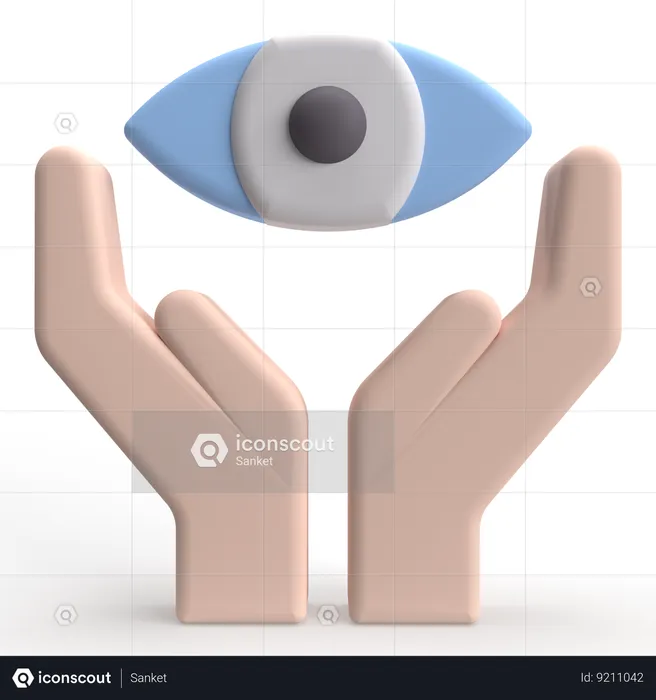 Cuidados com os olhos  3D Icon