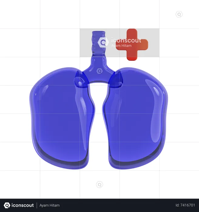 Cuidados respiratórios  3D Icon