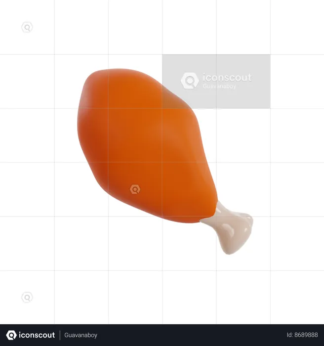 Cuisse de poulet  3D Icon