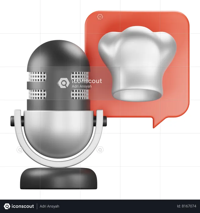 Culinary Podcast  3D Icon