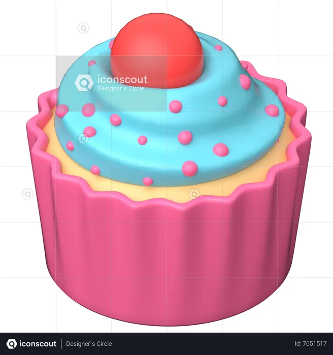 Pastel de taza  3D Icon