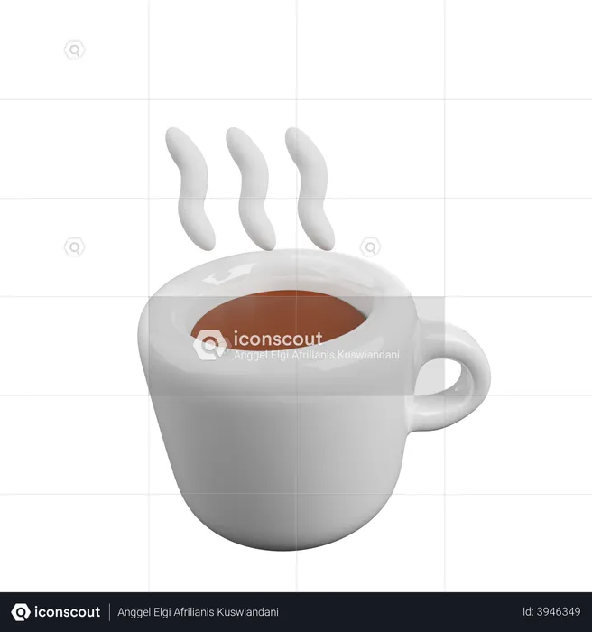 Cup of hot chocolate  3D Illustration