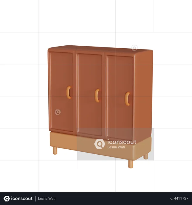 Cupboard  3D Illustration