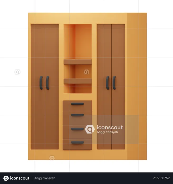 Cupboard wood  3D Icon