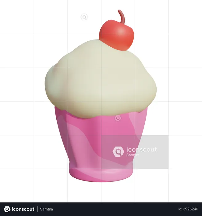 Cupcake  3D Illustration