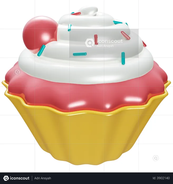 Cupcake  3D Illustration