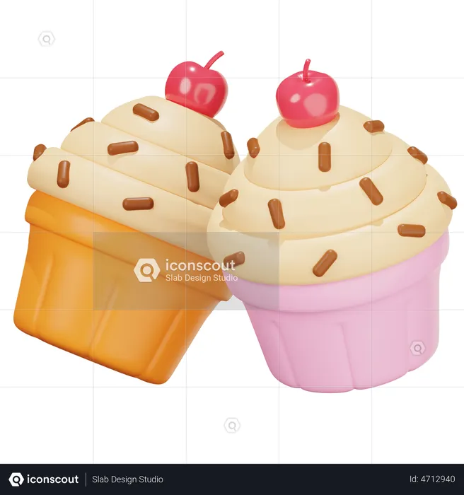 Cupcake  3D Illustration