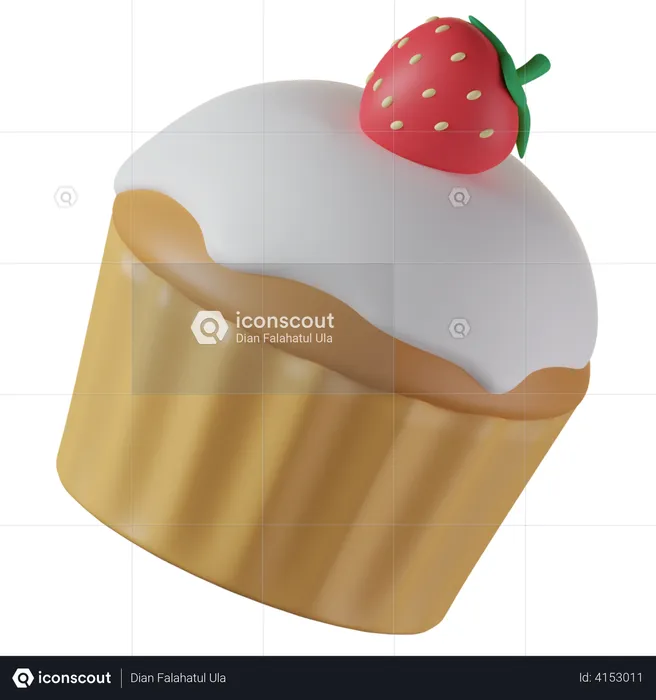 Cupcake  3D Illustration