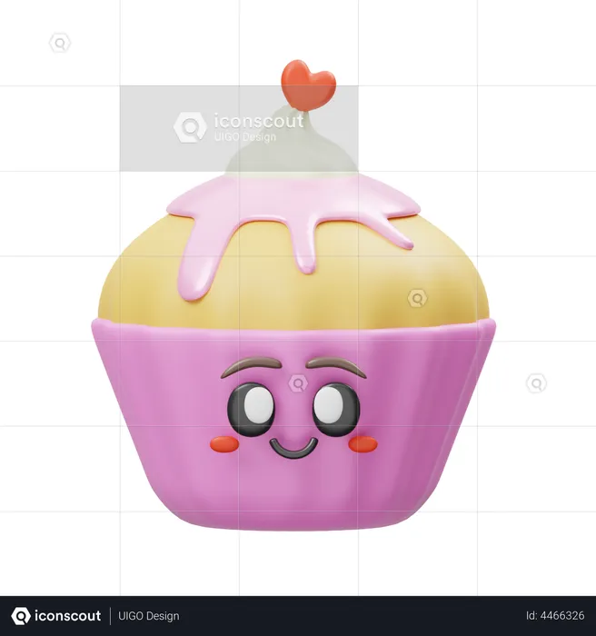 Cupcake  3D Illustration