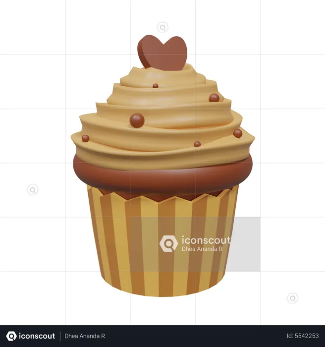 Bolinho de chocolate  3D Icon