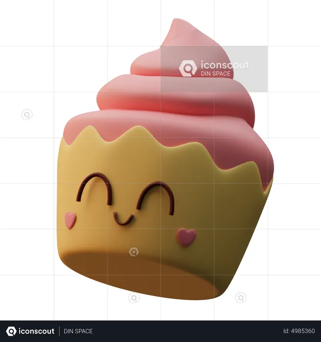 Cupcake Emoji Emoji 3D Icon