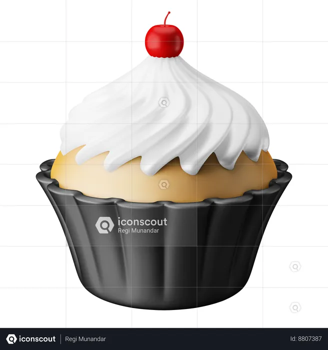 Cupcake Muffin  3D Icon