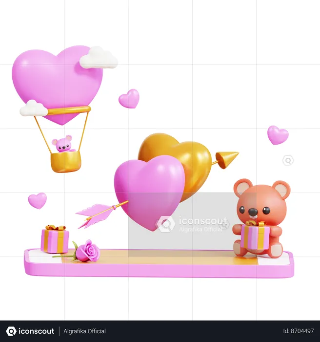 Cupid Arrow  3D Icon