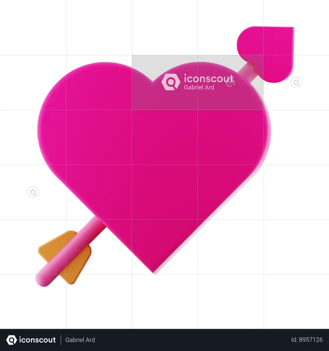 Cupid Arrow  3D Icon