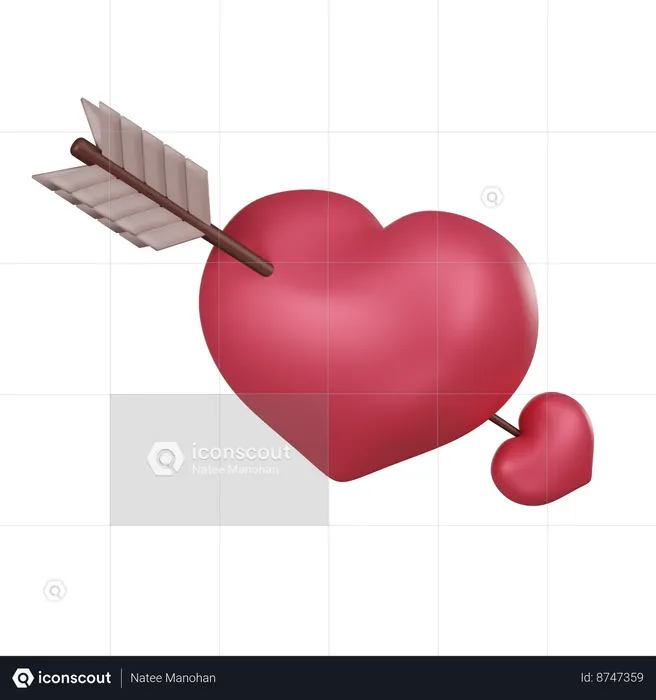 Cupid Arrow  3D Icon